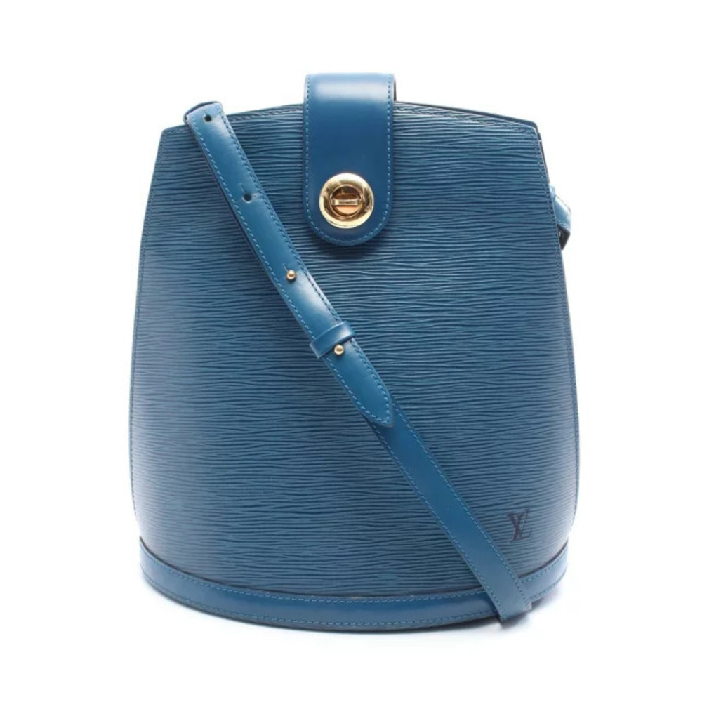 Louis Vuitton Cluny Shoulder Bag Leather Epi Blue